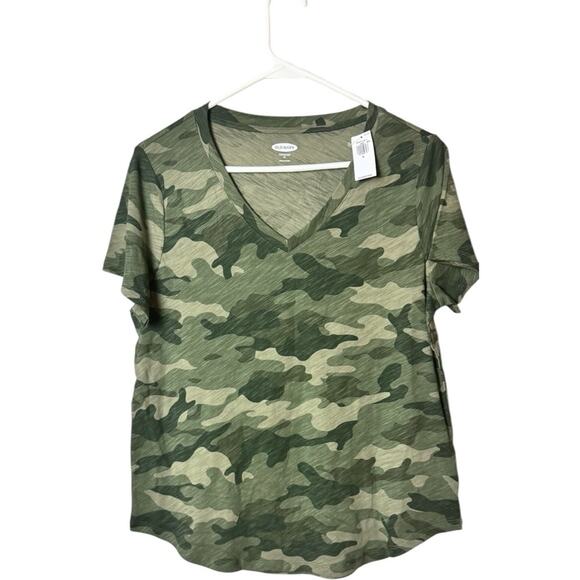 Old Navy Everywear Camo V-Neck  Short Sleeve T-Shirt Sz M NWT - Picture 3 of 6